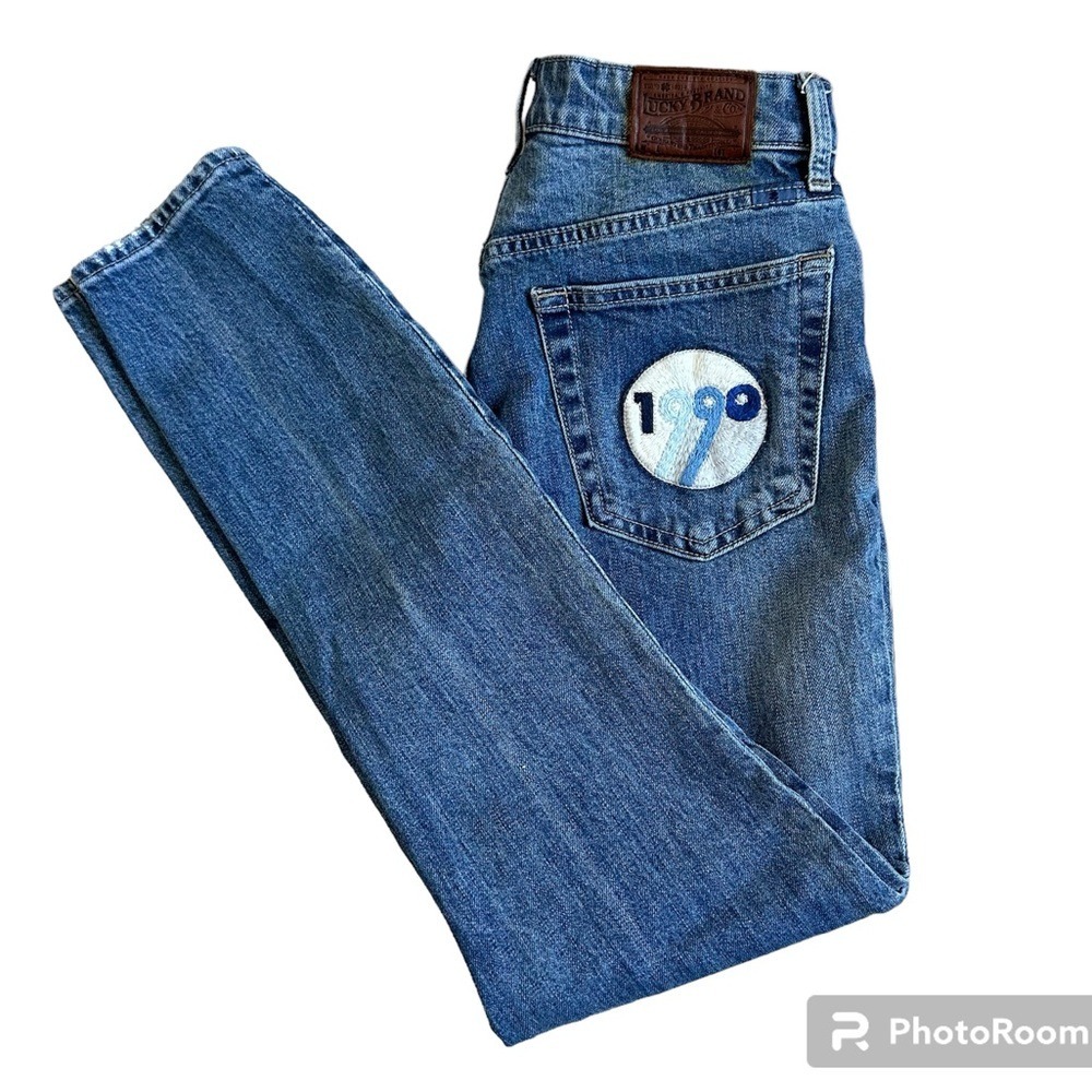 Lucky Brand‎ 1990 Embroidered Bridgette High Rise Skinny Jeans Womens 2/26 Patch